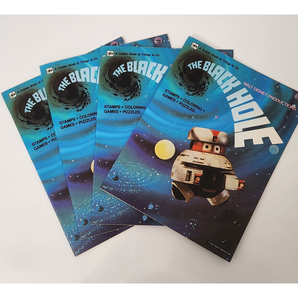 4 Vintage 1979 Disney The Black Hole‎ Golden Stamp Activity Books V.I.N.CENT.
